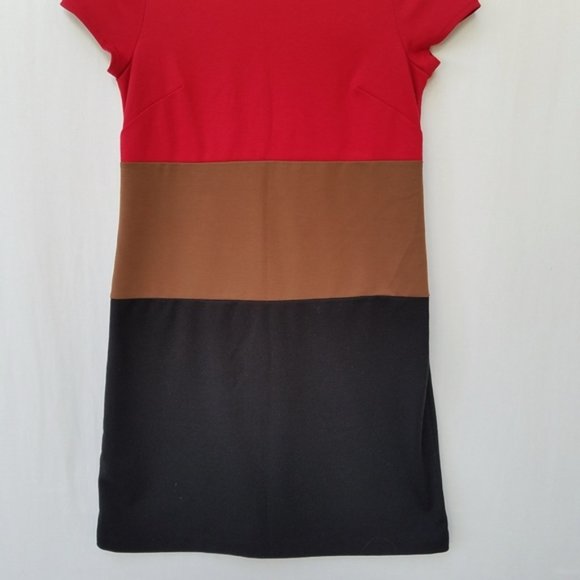 LOFT Ann Taylor Striped Color Block Comfy Knit Tee Shirt Dress - Picture 3 of 9